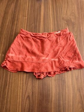 Altar'd State Rust Red Ruffled Skort